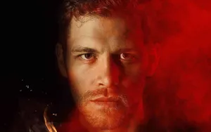 Klaus Mikaelson With Red Smoke Wallpaper