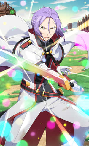 Knight_with_ Sword_and_ Cape_ Anime_ Artwork Wallpaper