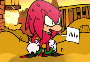 Knuckles_ Stuck_ Sandopolis_ Zone Wallpaper