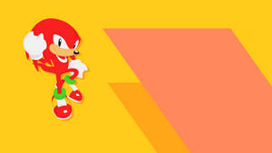 Knuckles The Echidna Minimalist Art Wallpaper