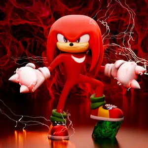 Knuckles The Echidna Stepping On Emerald Wallpaper
