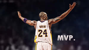 Kobe Bryant 24 Logo Celebrating Mvp Wallpaper