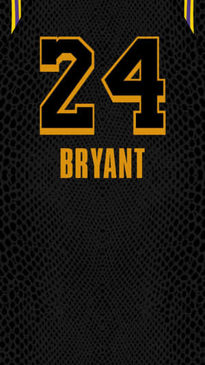 Kobe Bryant 24 Logo Jersey Back View Wallpaper