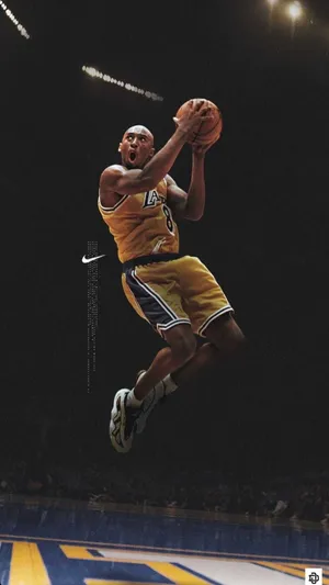 Kobe Bryant Basketball Dunking Phone Wallpaper
