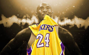 Kobe Bryant In His Lakers 24 Jersey Wallpaper