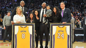 Kobe Bryant Jersey Retirement Ceremony Wallpaper