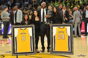 Kobe Bryant Jersey Retirement Ceremony Wallpaper