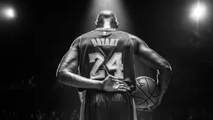 Kobe Bryant Number24 Jersey B W Wallpaper