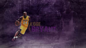 Kobe Bryant On Top Of The Basketball World Wallpaper