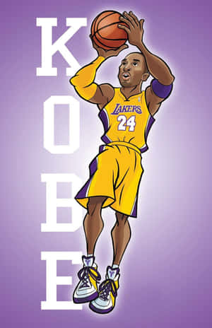 Kobe Bryant Purple Cartoon Wallpaper