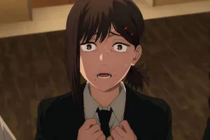 Kobeni Higashiyama Anxious Expression Chainsaw Man Wallpaper