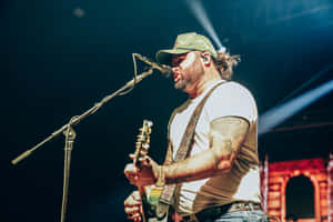 Koe Wetzel Performing Liveon Stage Wallpaper