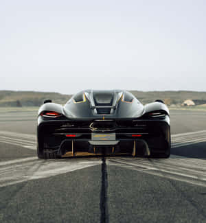 Koenigsegg Jesko Rear View On Track Wallpaper