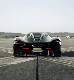 Koenigsegg Jesko Rear View On Track Wallpaper