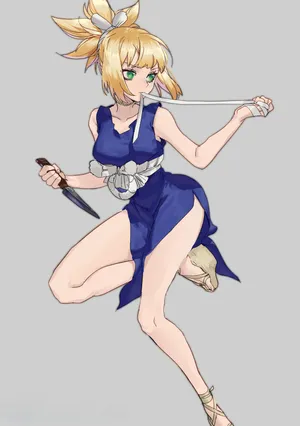 Kohaku From Dr. Stone Wields Her Sword Wallpaper