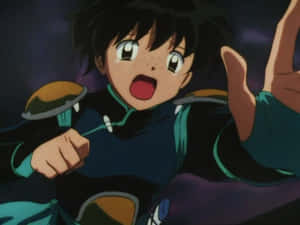 Kohaku Koi Fish Swimming In A Clear Pond Wallpaper