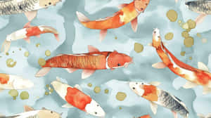 Koi Fish Watercolor Pattern.jpg Wallpaper