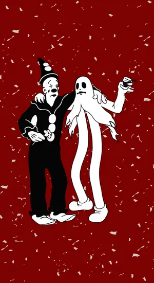 Koko The Clown And Ghost Wallpaper