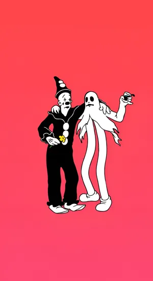 Koko The Clown And Ghost Wallpaper