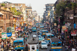 Kolkata Busy Streets Wallpaper