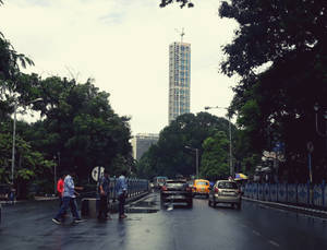 Kolkata Men Crossing Wallpaper