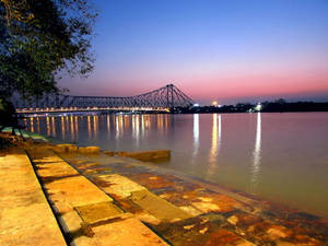 Kolkata Stair Pavement Wallpaper