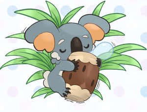 Komala On Polka Dot Background Wallpaper