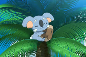 Komala On Top Of Palm Tree Wallpaper