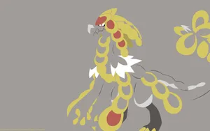 Kommo-o Gray Digital Illustration Wallpaper