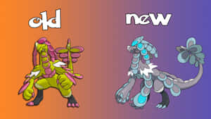 Kommo-o Old And New Wallpaper