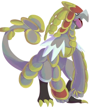 Kommo-o White Background Wallpaper