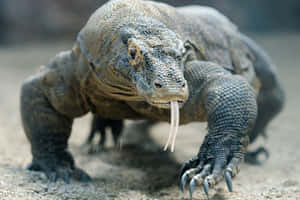 Komodo Dragon Stalking Prey Wallpaper