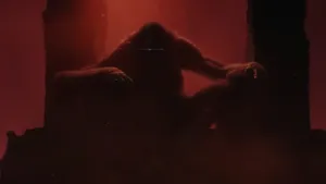 Kong Silhouette Red Backdrop Wallpaper