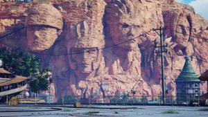 Konoha Village And The Late Hokages Wallpaper