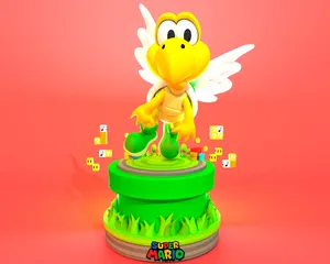 Koopa Troopa Stands Tall In Colorful World Wallpaper