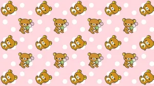 Korean Bear With Dango Mochi Wallpaper