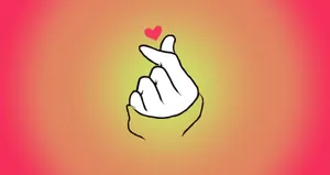Korean Finger Heart Symbol Wallpaper
