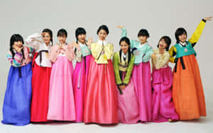 Korean Pop Group Traditional Hanbok Wallpaper