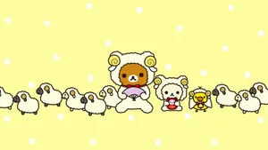 Korilakkuma_and_ Friends_ Cartoon Wallpaper