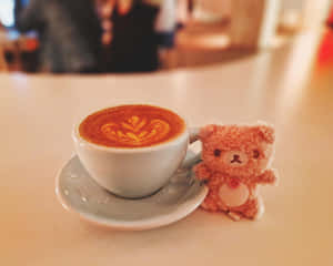 Korilakkuma With Coffee Wallpaper