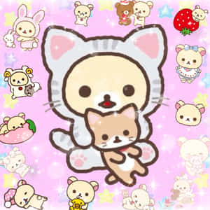 Korilakkumaand Friends Cute Backdrop Wallpaper