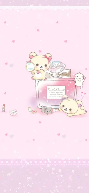 Korilakkumaand Friends Pink Background Wallpaper
