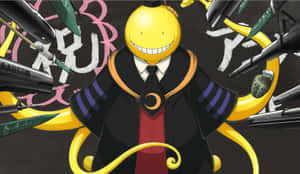 Koro Sensei Smiling With Students Wallpaper