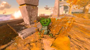 Korok Discoveryin Autumn Forest Wallpaper