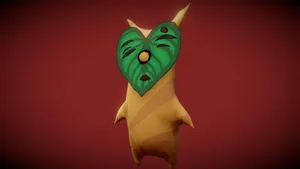 Korok Figure Red Background Wallpaper