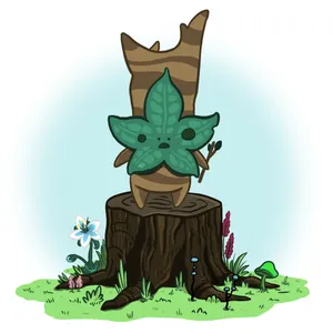 Korokon Stump Illustration Wallpaper