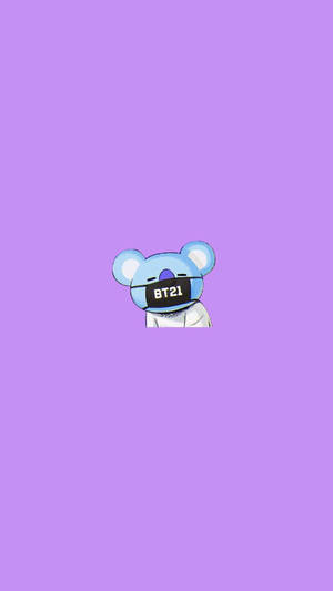 Koya Bt21 In Purple Wallpaper