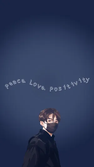 Kpop Aesthetic Peace Love Positivity Wallpaper