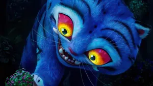 Kpop Demon Hunters Blue Tiger Wallpaper