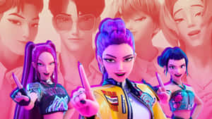 Kpop Demon Hunters Characters Wallpaper